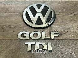 Monograms insignias logos badges emblems acronyms VOLKSWAGEN GOLF TDI