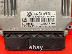Volkswagen Golf 5 1.9 Tdi 105 Engine Control Unit 03g906021pm 0281014061 Immobilizer Off