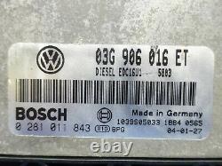 Volkswagen Golf 5 2.0 Tdi Kit Engine Calculator Bosch 0281011843 03g906016 And