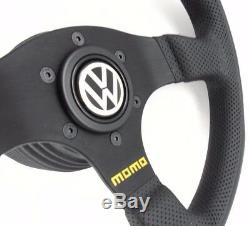 Véritable Momo Équipe 300mm Volant Cuir, Moyeu Kit Et VW Corne. Volkswagen